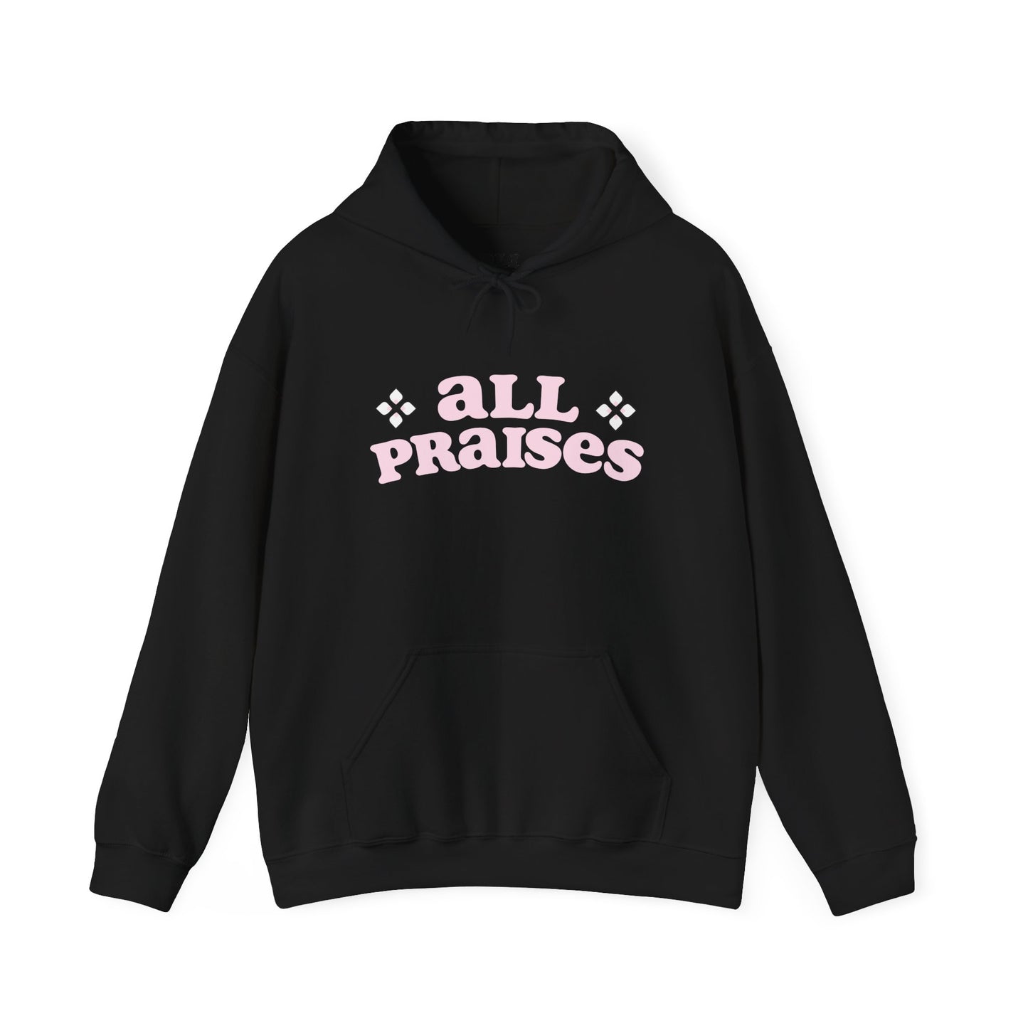 All Praises Hoodie — Pastel Pink Faith Graphic Hooded Sweatshirt