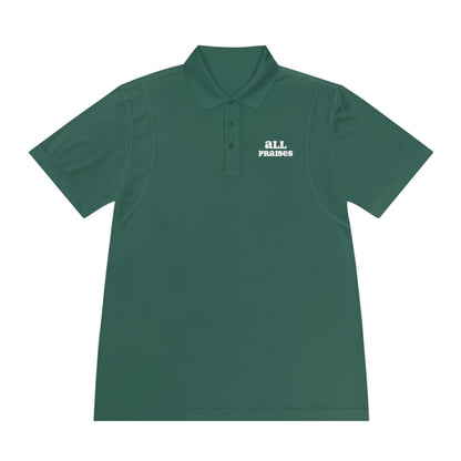 Men's Sport Polo - 'All Praises' Minimal Embroidered Logo