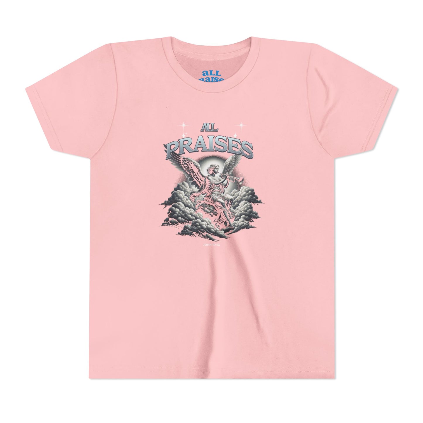 Youth Tee — "All Praises" Blue Retro Kids T‑Shirt