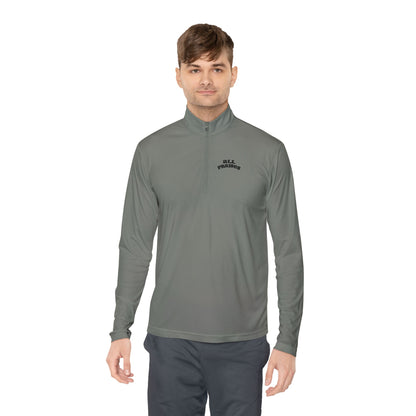 Quarter-Zip Pullover — Minimal 'All Teachers' Chest Logo, Lightweight School Staff Pullover
