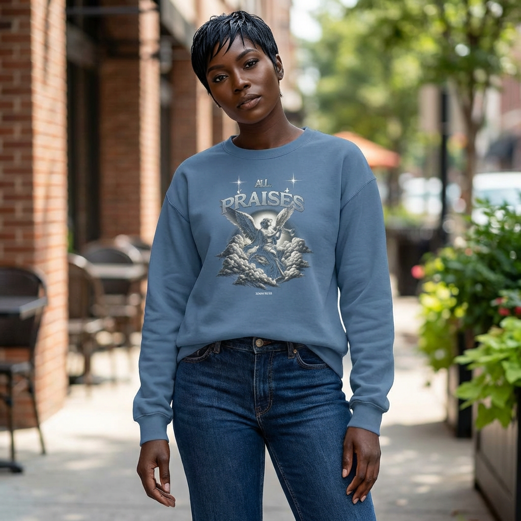 All Praises Angel Graphic Sweatshirt