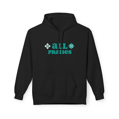 All Praises Hoodie — Retro " Living Abundantly " Graphic Pullover