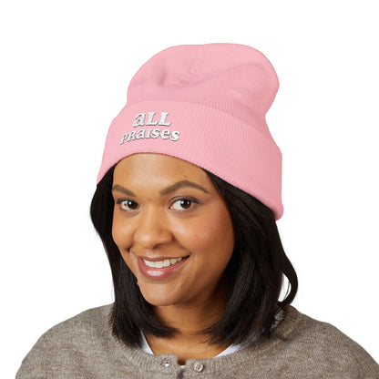 All Praises Embroidered Cuffed Beanie