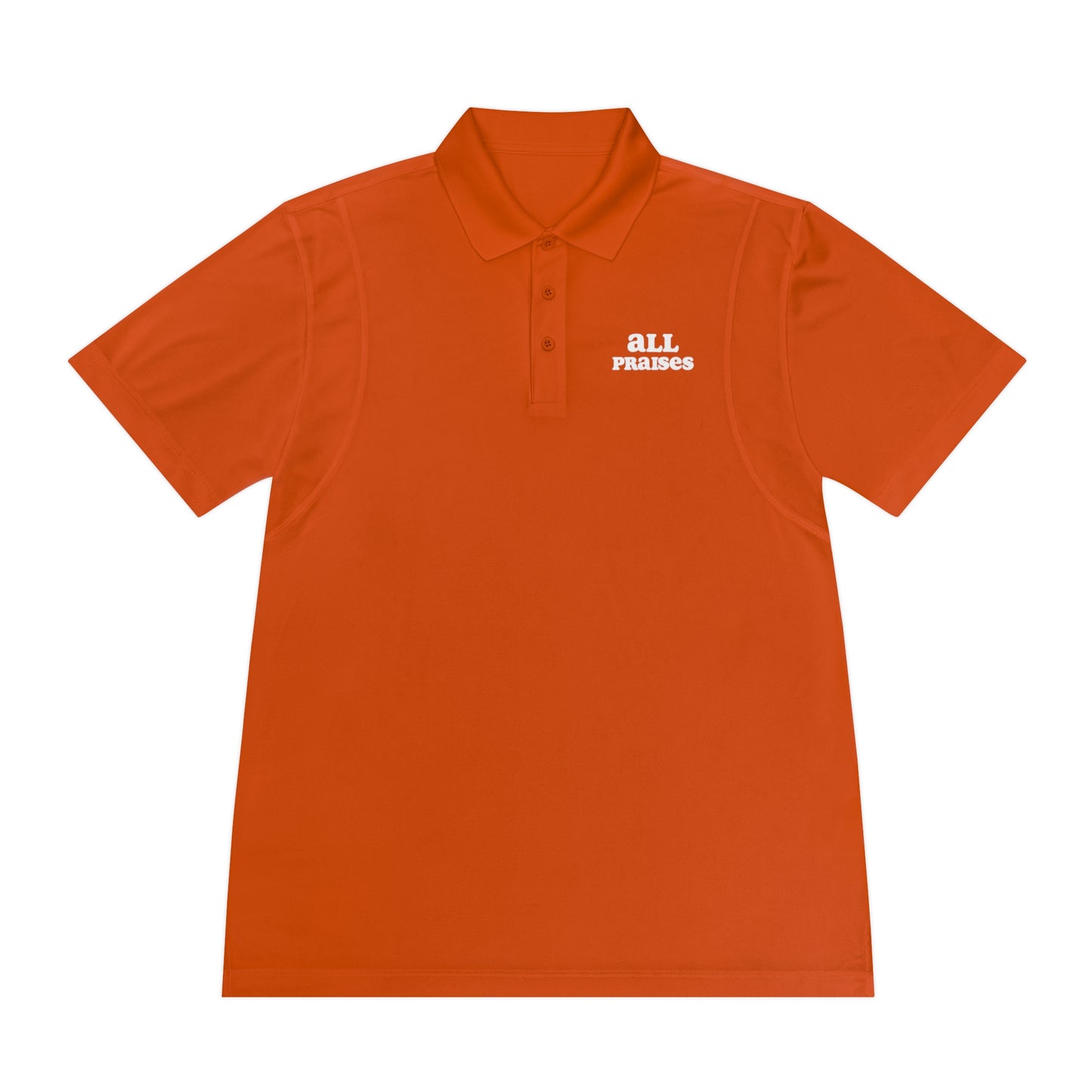 Men's Sport Polo - 'All Praises' Minimal Embroidered Logo
