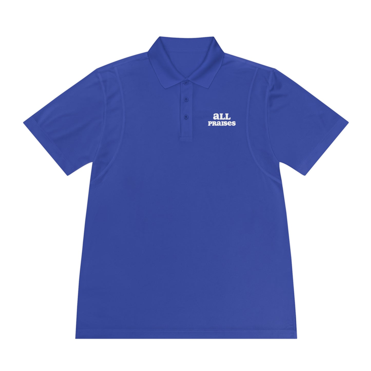 Men's Sport Polo - 'All Praises' Minimal Embroidered Logo