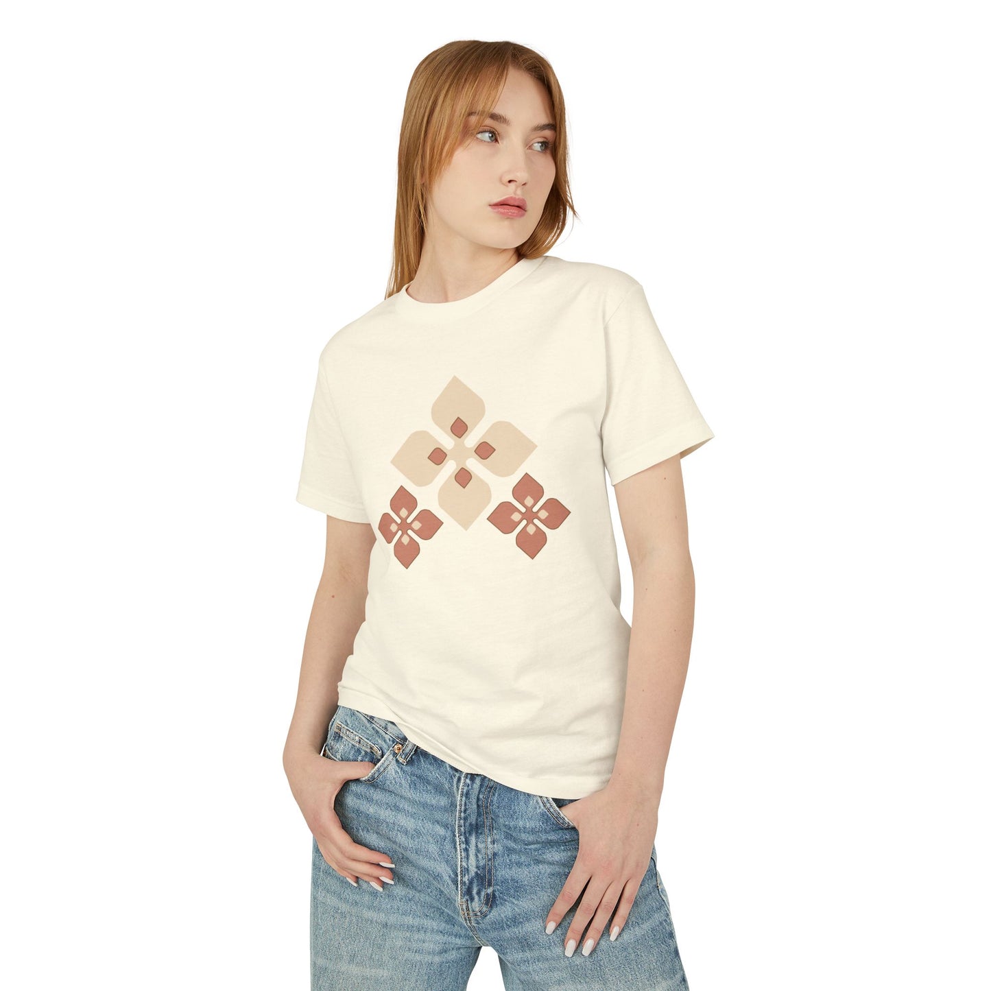Floral Geometric Tee — 'All Praises' Cotton Graphic T-Shirt