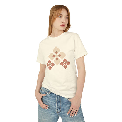 Floral Geometric Tee — 'All Praises' Cotton Graphic T-Shirt