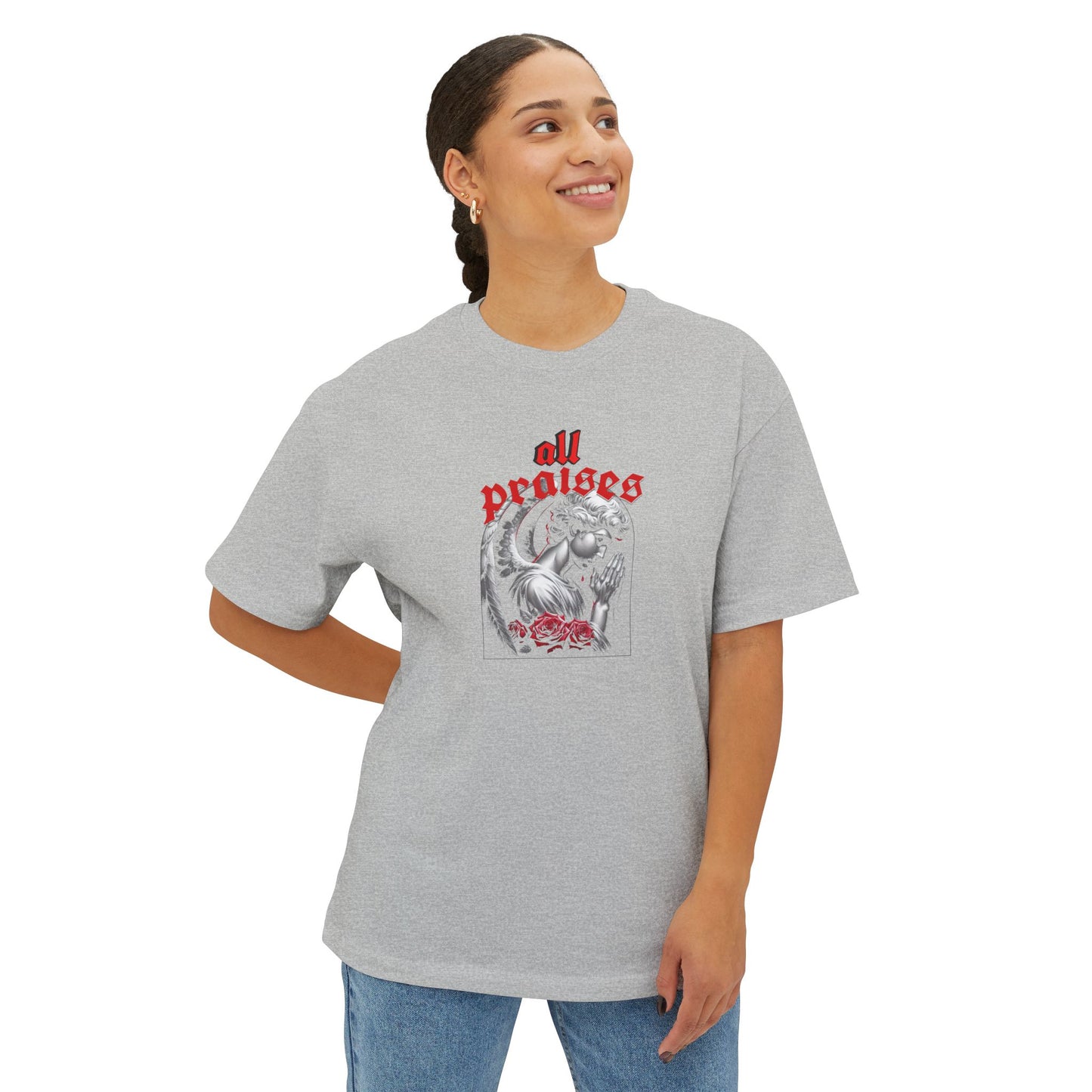 All Praises Tee — Gothic Prayer Graphic T-Shirt