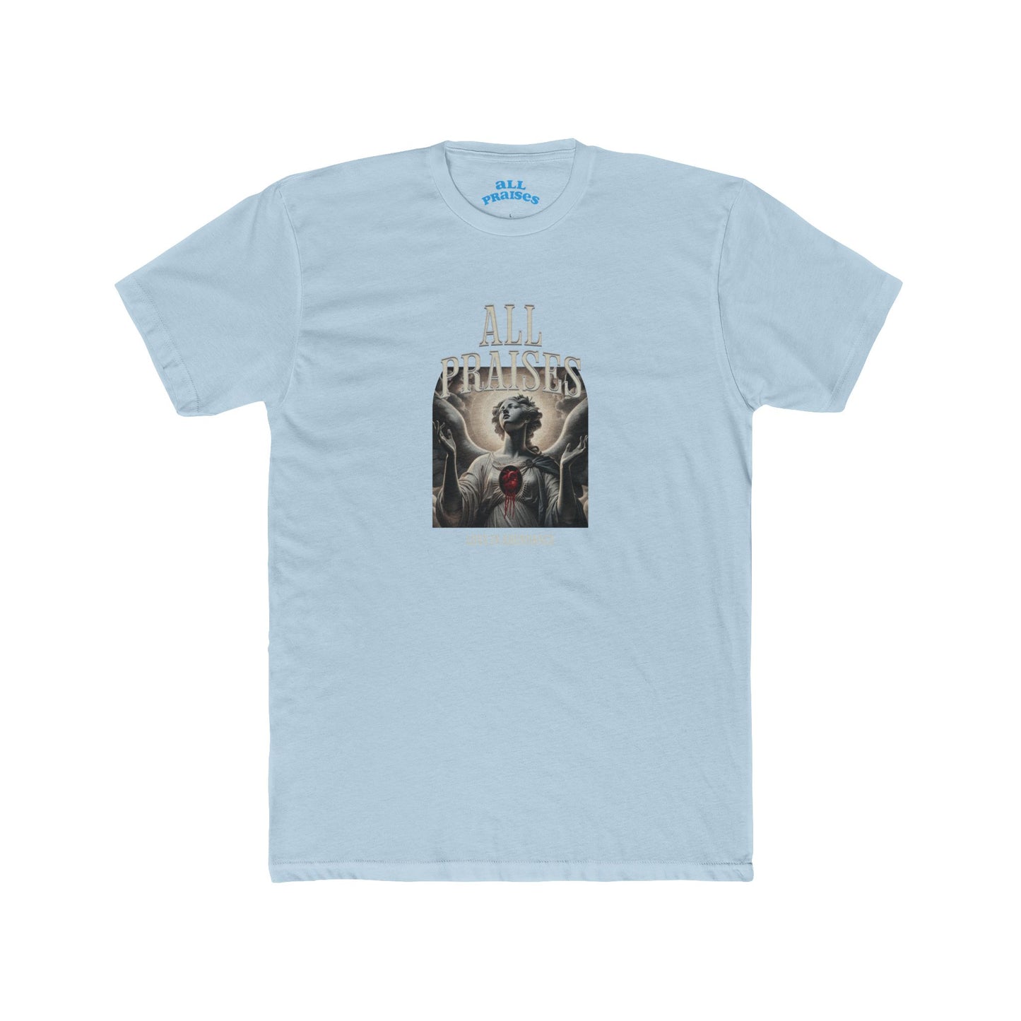 All Praises Graphic Tee — Gothic Angel Art Shirt