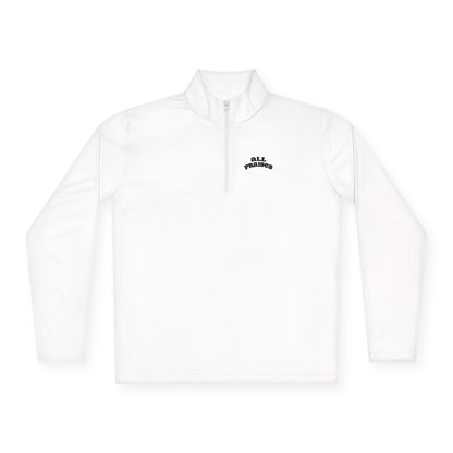 Quarter-Zip Pullover — Minimal 'All Teachers' Chest Logo, Lightweight School Staff Pullover