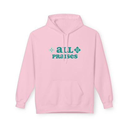 All Praises Hoodie — Retro " Living Abundantly " Graphic Pullover