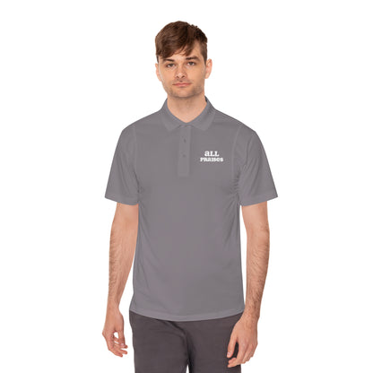 Men's Sport Polo - 'All Praises' Minimal Embroidered Logo