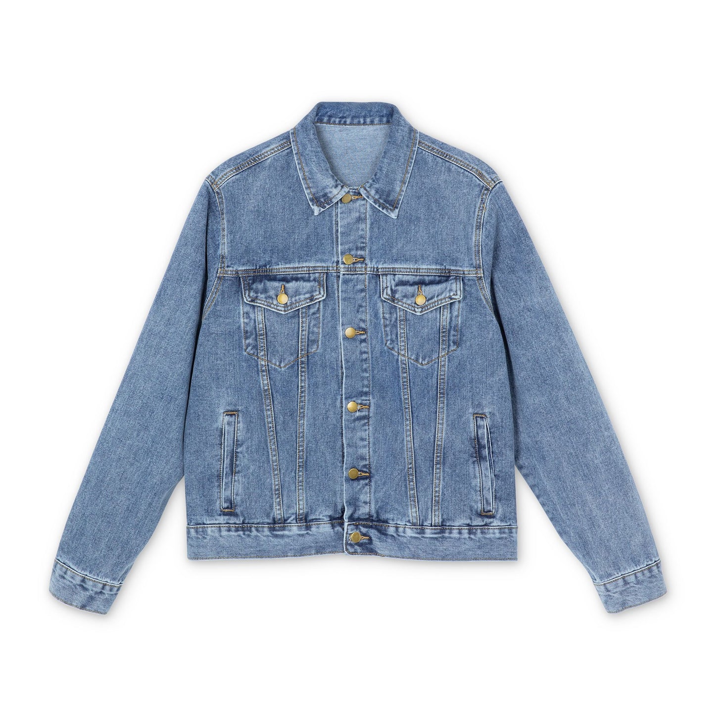 Denim Jacket — 'All Promises' Angel Back Patch Vintage-Style Men's Jacket
