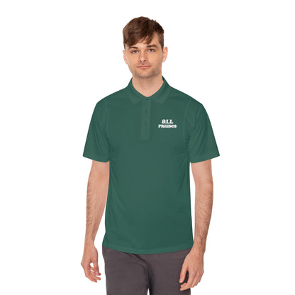 Men's Sport Polo - 'All Praises' Minimal Embroidered Logo