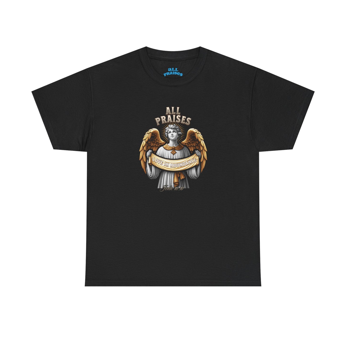 Angel Cherub Graphic Tee — "All Praises" Vintage-Inspired T-Shirt