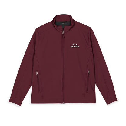 Embroidered Men's Soft Shell Jacket – Minimal Logo Windbreaker
