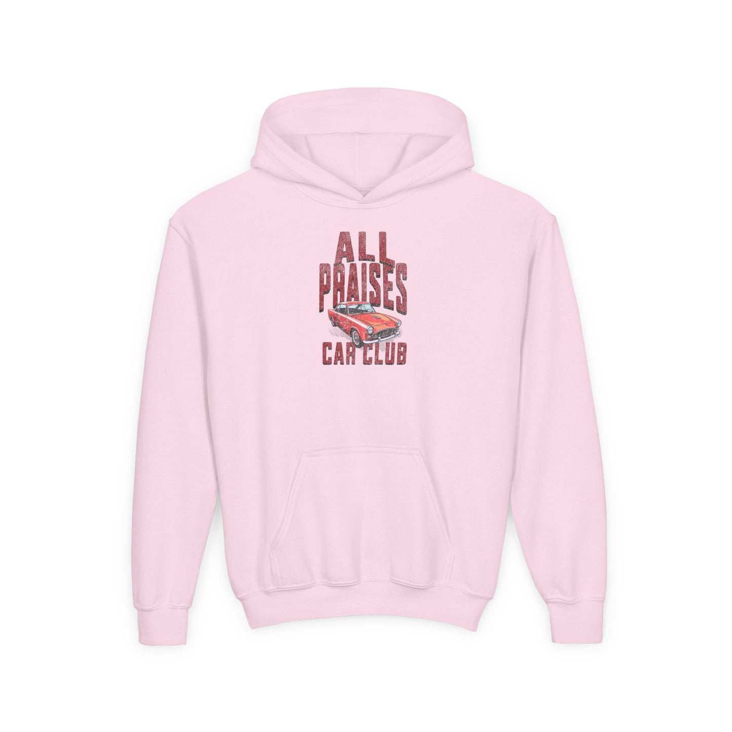 Youth Hoodie — "All Praises" Car Club Graphic Sweatshirt