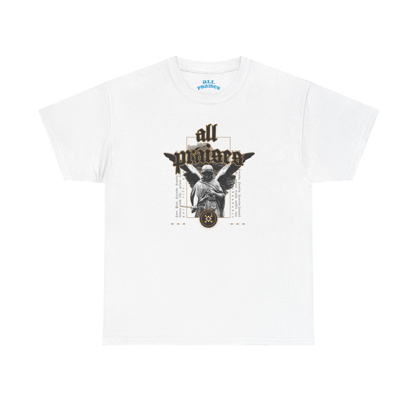 All Praises  Angel Graphic Tee – Vintage Gothic Angel T-shirt