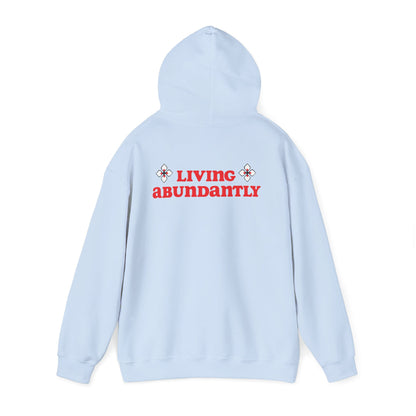 All Praises " Living Abundantly"  Heavy Blend™ Hooded Sweatshirt