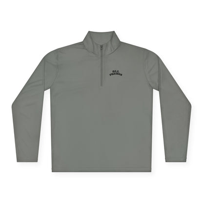Quarter-Zip Pullover — Minimal 'All Teachers' Chest Logo, Lightweight School Staff Pullover