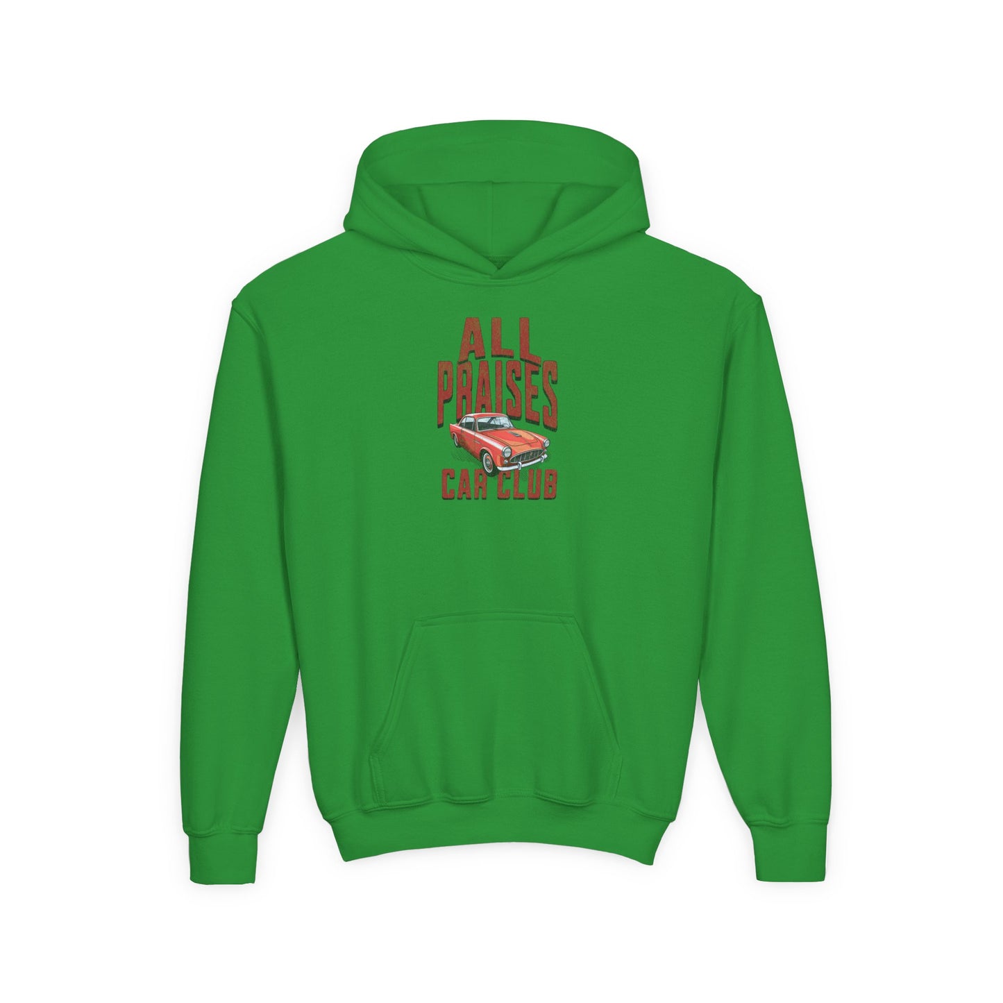 Youth Hoodie — "All Praises" Car Club Graphic Sweatshirt