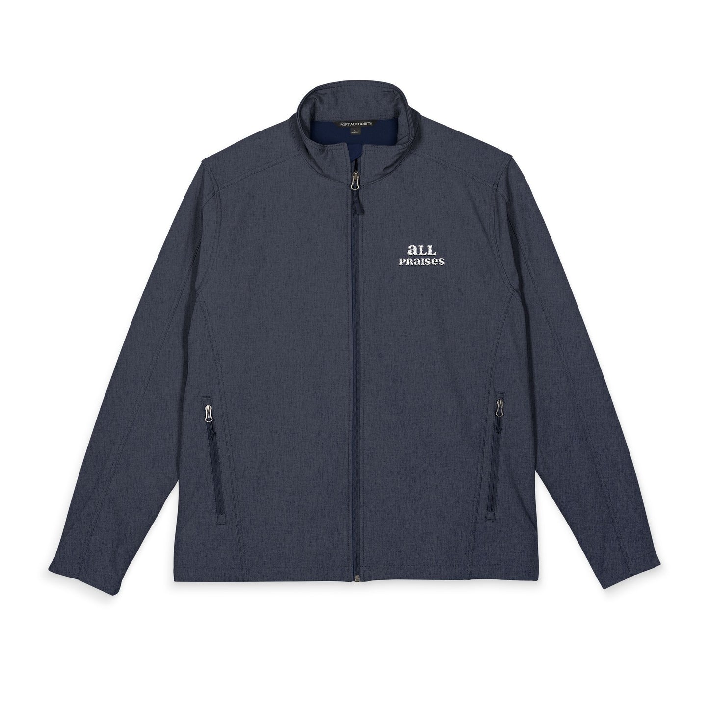 Embroidered Men's Soft Shell Jacket – Minimal Logo Windbreaker