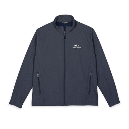 Embroidered Men's Soft Shell Jacket – Minimal Logo Windbreaker