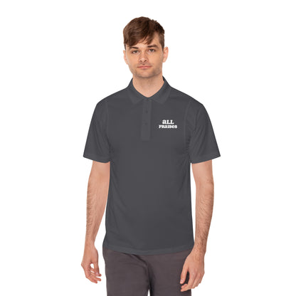Men's Sport Polo - 'All Praises' Minimal Embroidered Logo