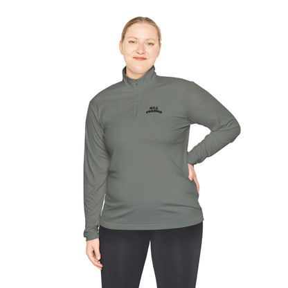 Quarter-Zip Pullover — Minimal 'All Teachers' Chest Logo, Lightweight School Staff Pullover