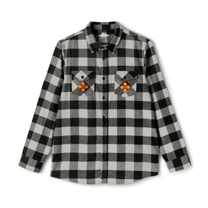Flannel Shirt — All Praises Orange Crest Back Graphic