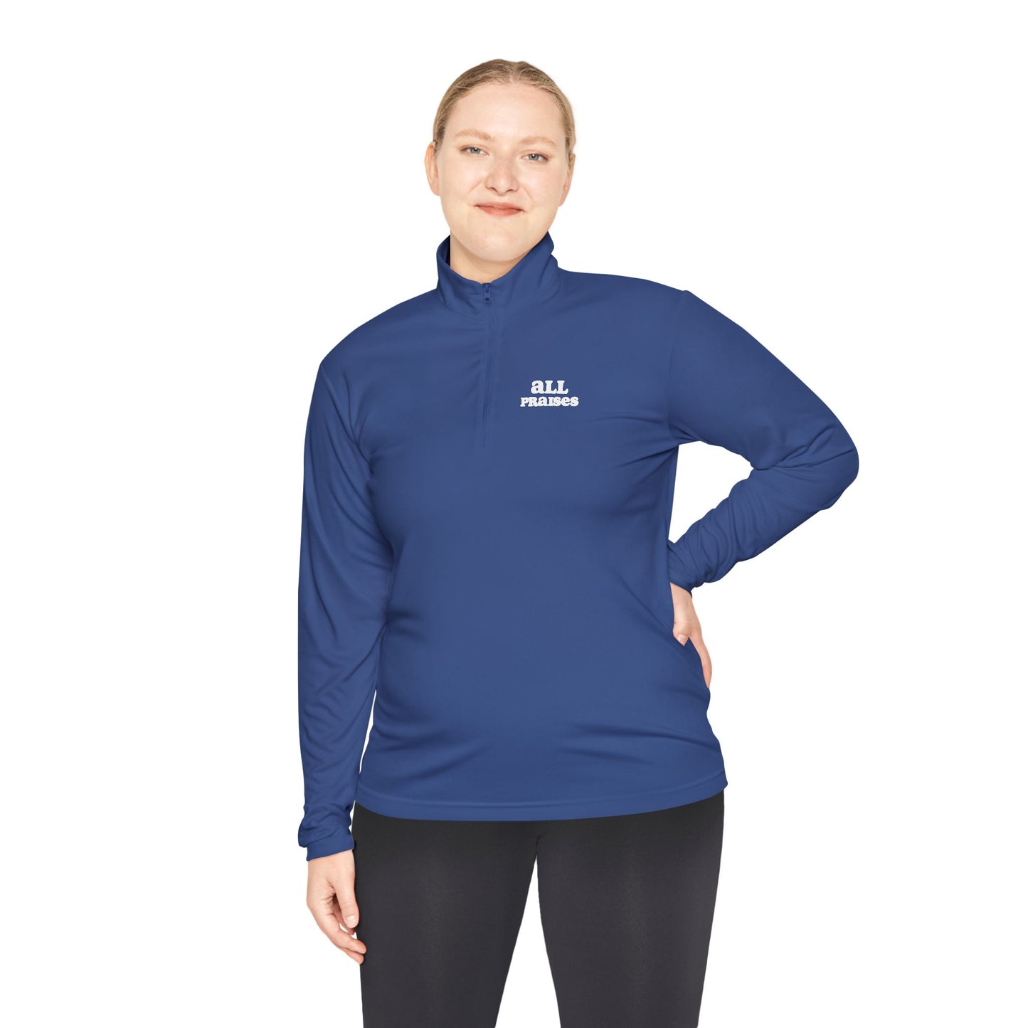 Quarter-Zip Pullover — Minimal 'All In' Logo Performance Pullover
