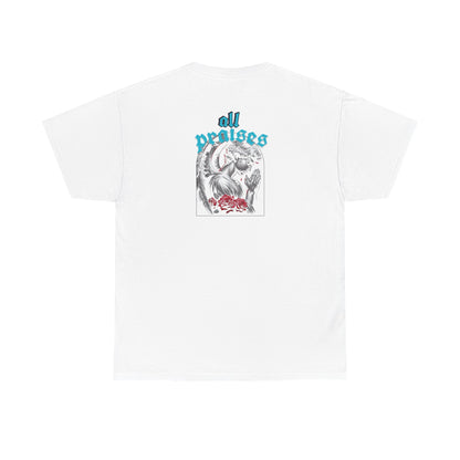 All Prayers Graphic Tee — Angel Illustration Faith Shirt