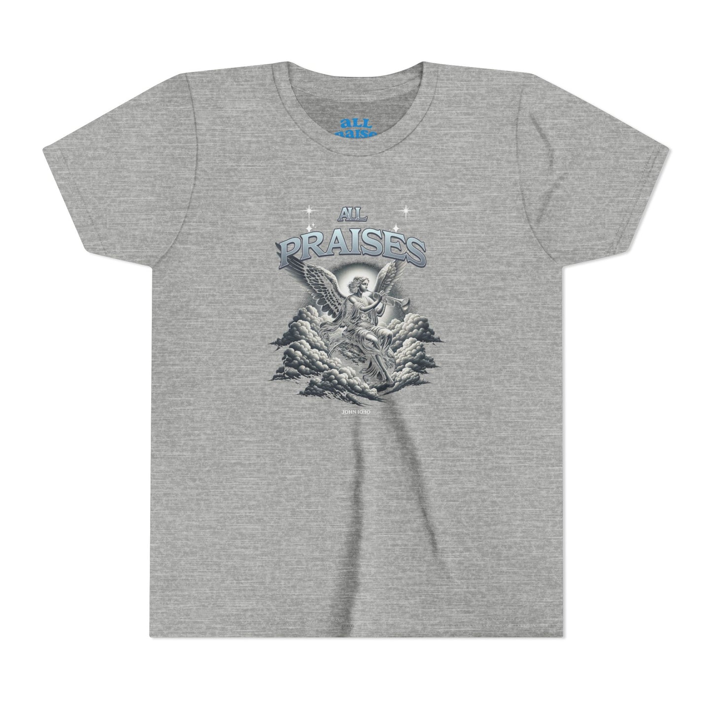 Youth Tee — "All Praises" Blue Retro Kids T‑Shirt