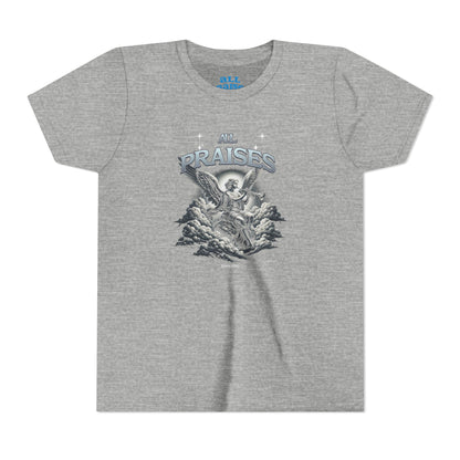 Youth Tee — "All Praises" Blue Retro Kids T‑Shirt