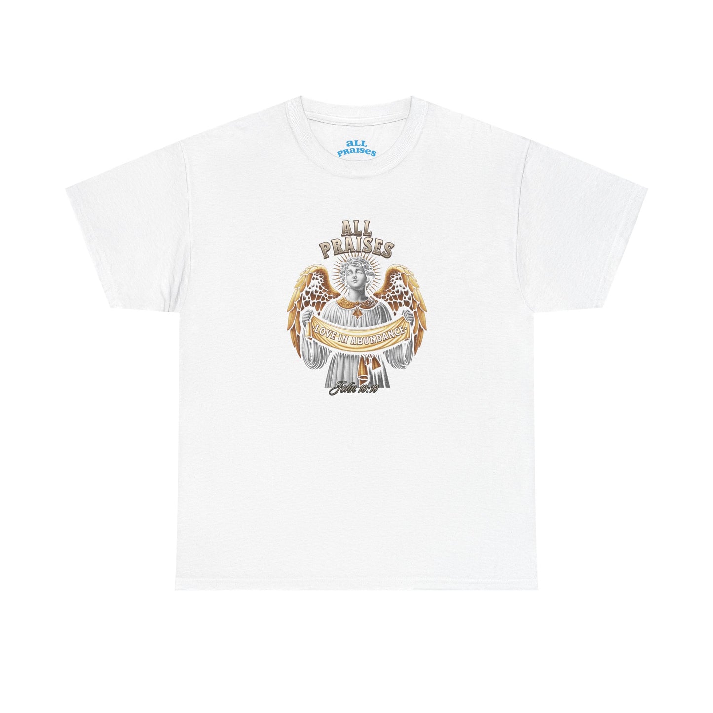 Angel Cherub Graphic Tee — "All Praises" Vintage-Inspired T-Shirt