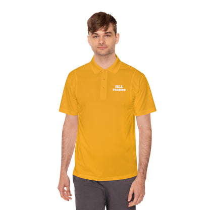 Men's Sport Polo - 'All Praises' Minimal Embroidered Logo