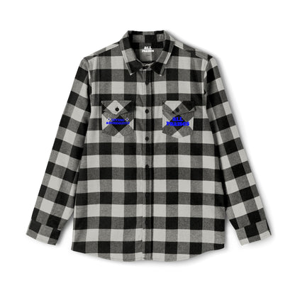 Outdoor Plaid Flannel Shirt with Geometric Crest