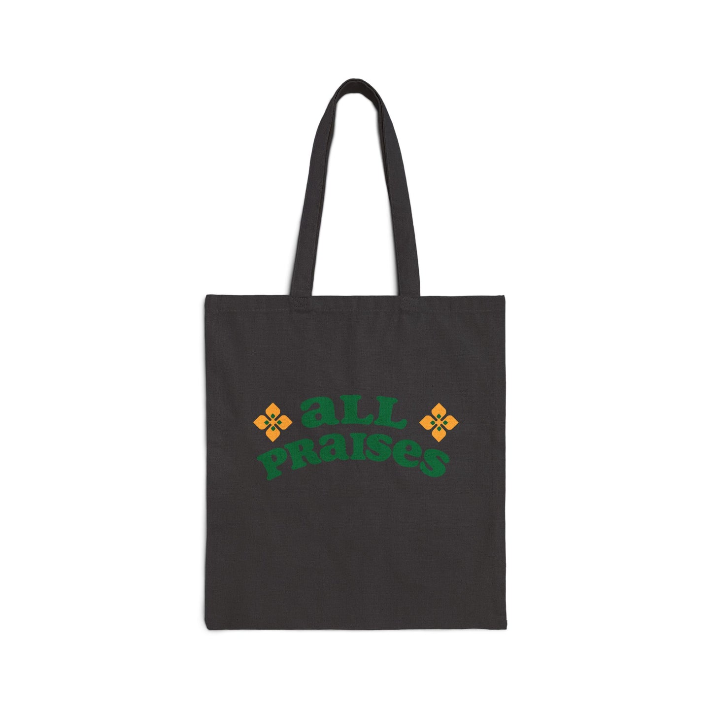 Canvas Tote Bag — “All Praises” Floral Graphic Eco Shopper