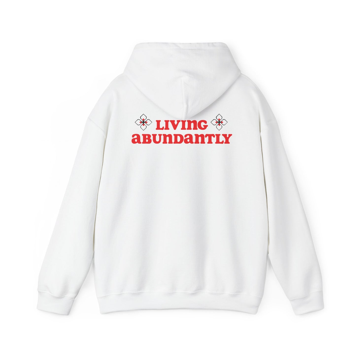 All Praises " Living Abundantly"  Heavy Blend™ Hooded Sweatshirt