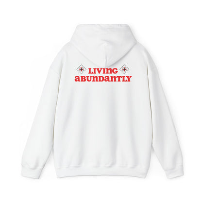 All Praises " Living Abundantly"  Heavy Blend™ Hooded Sweatshirt