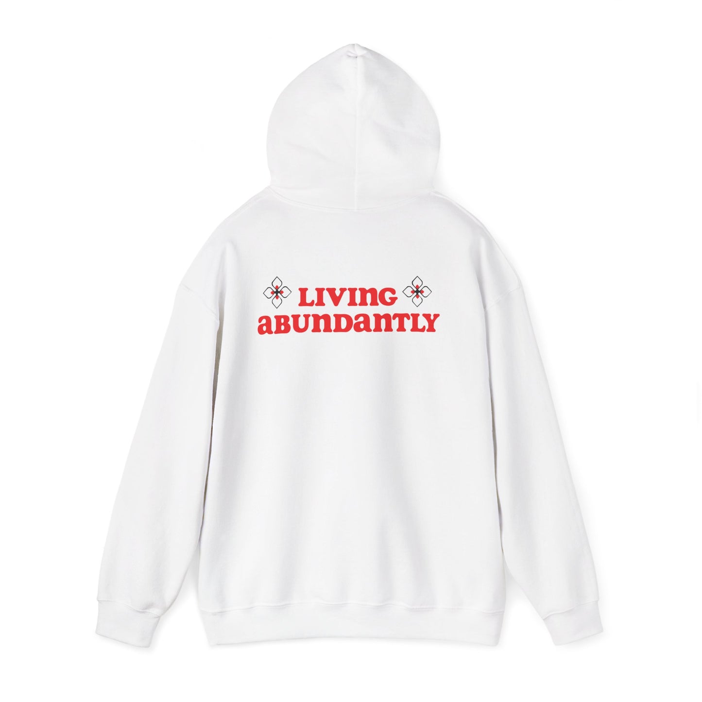 All Praises " Living Abundantly"  Heavy Blend™ Hooded Sweatshirt