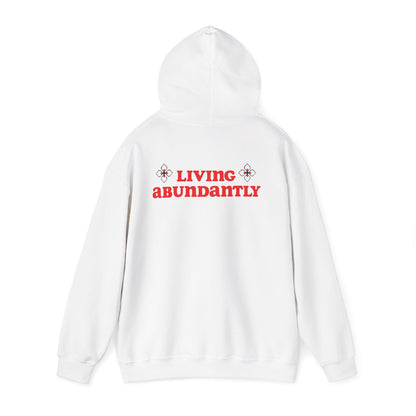 All Praises " Living Abundantly"  Heavy Blend™ Hooded Sweatshirt