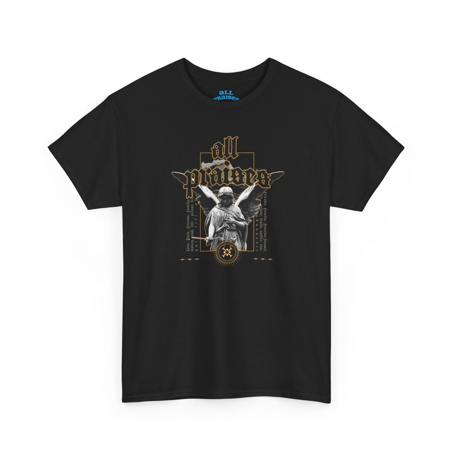 All Praises  Angel Graphic Tee – Vintage Gothic Angel T-shirt
