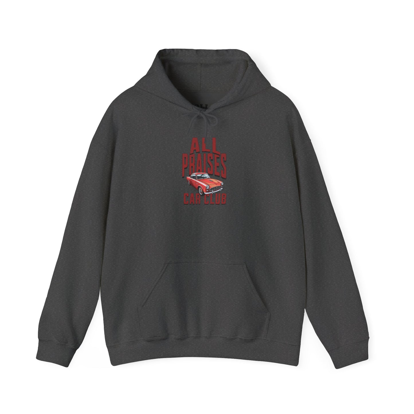 Car Club Hoodie — "All Praises" Vintage Race Car Graphic Pullover