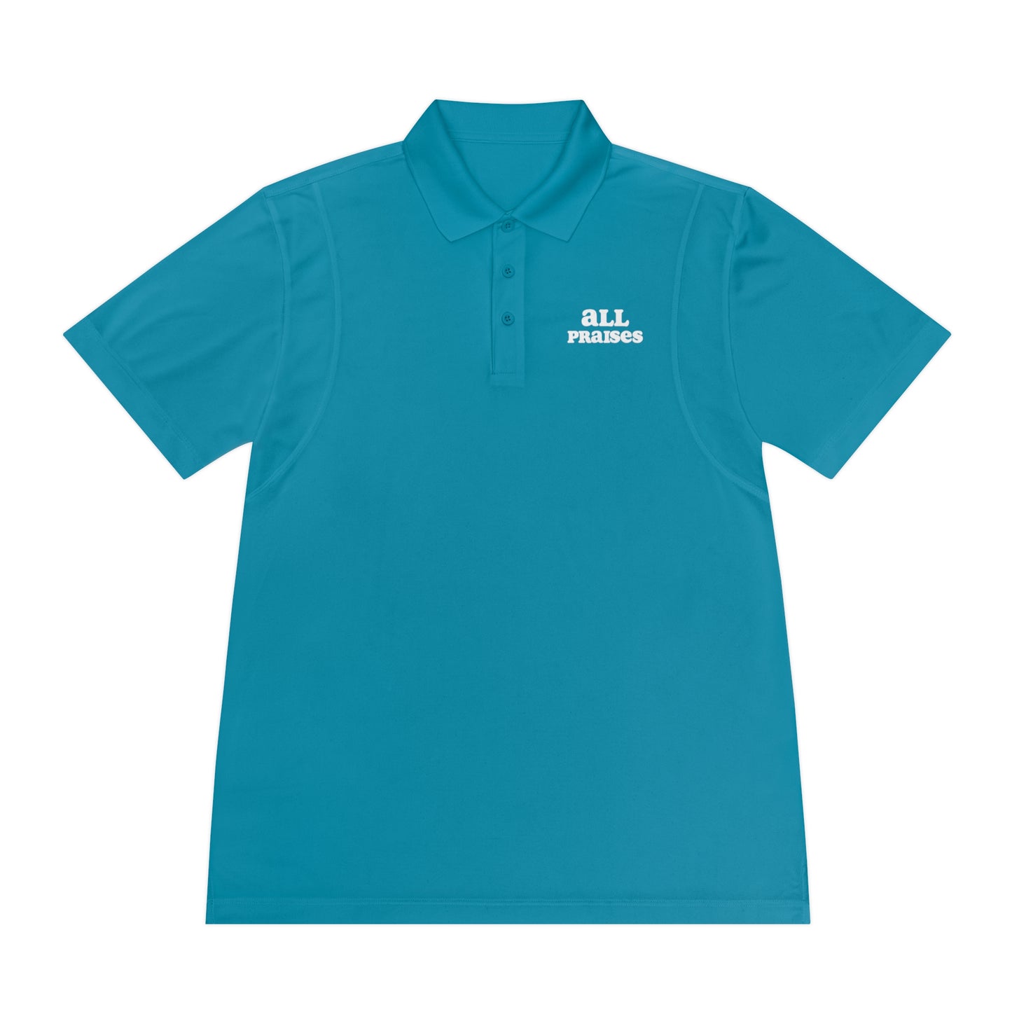 Men's Sport Polo - 'All Praises' Minimal Embroidered Logo