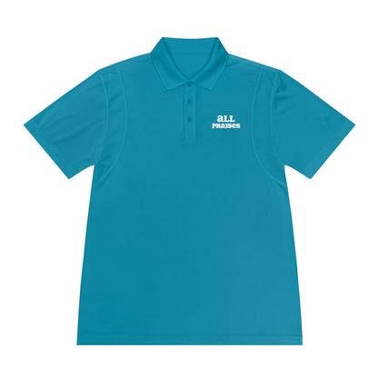 Men's Sport Polo - 'All Praises' Minimal Embroidered Logo