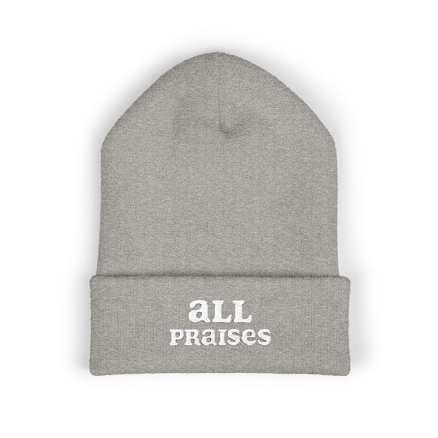 All Praises Embroidered Cuffed Beanie