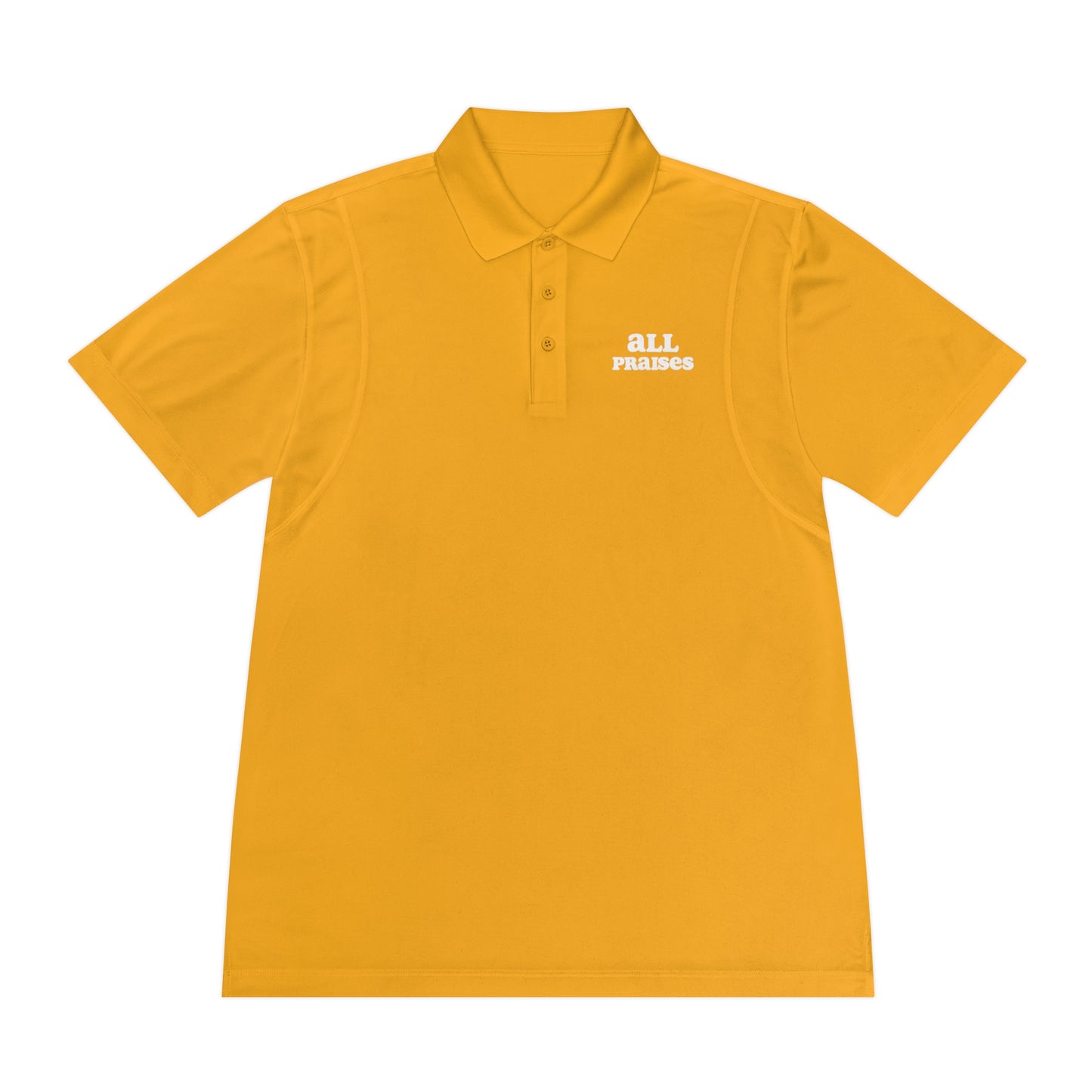Men's Sport Polo - 'All Praises' Minimal Embroidered Logo