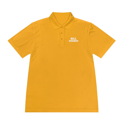 Men's Sport Polo - 'All Praises' Minimal Embroidered Logo