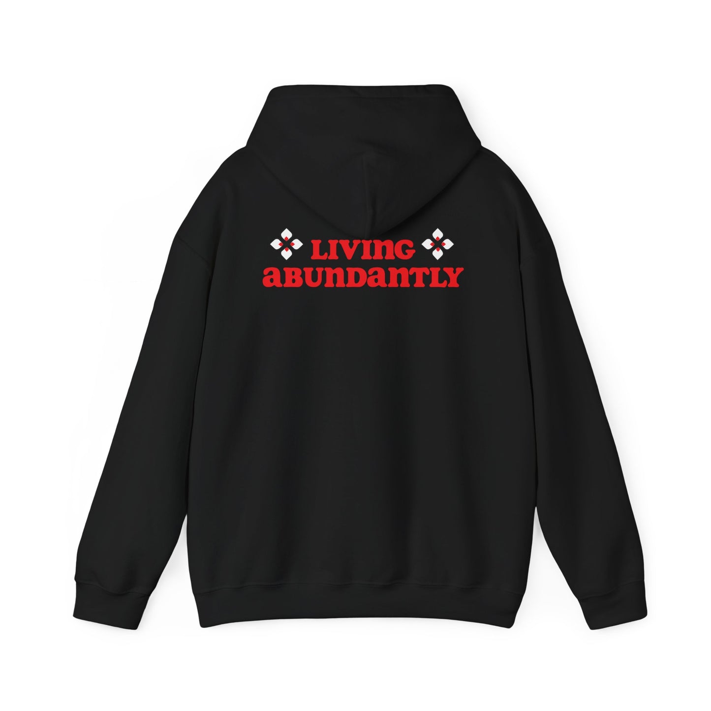 All Praises " Living Abundantly"  Heavy Blend™ Hooded Sweatshirt